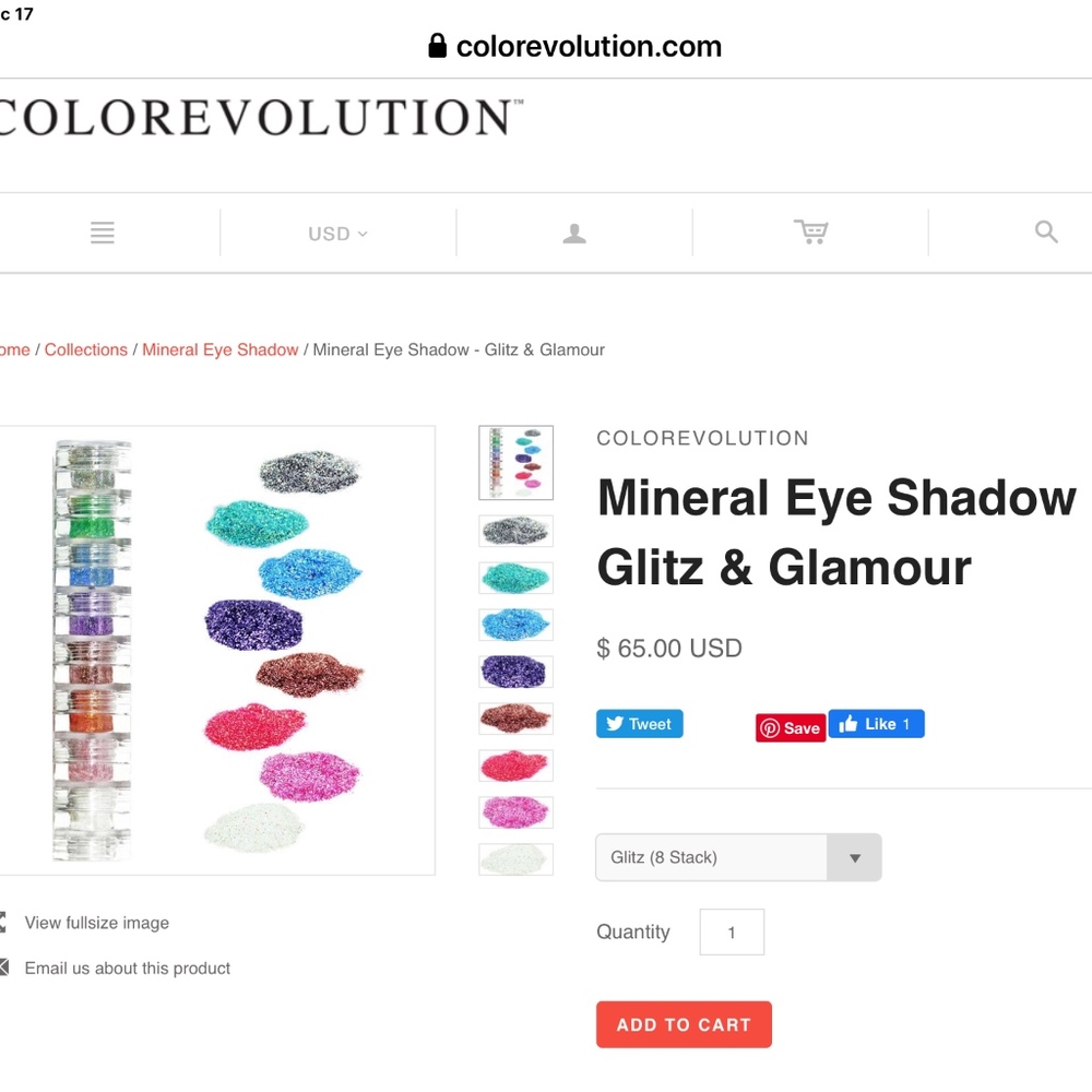 Stacked color revolution mineral makeup glitz